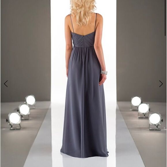 Sorella Vita Charcoal Style 8746 Maxi Dress Sz 10 - Picture 2 of 10